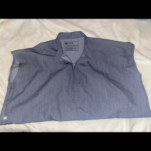 FIGS SCRUBS XS RAFAELA TOP GRAPHITE